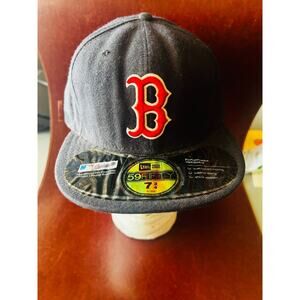 BOSTON RED SOX MLB NEW ERA AUTHENTIC COLLECTION 59FIFTY FITTED HAT 7 3/8